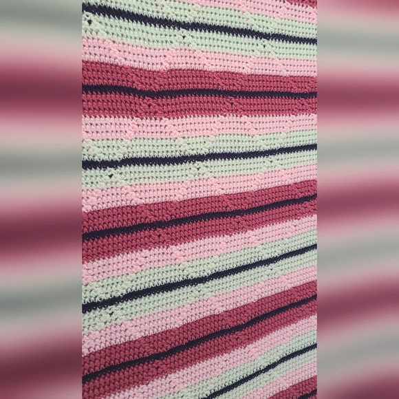 Vintage Handmade  Afghan Blanket Crochet Knit‎ - Picture 1 of 7